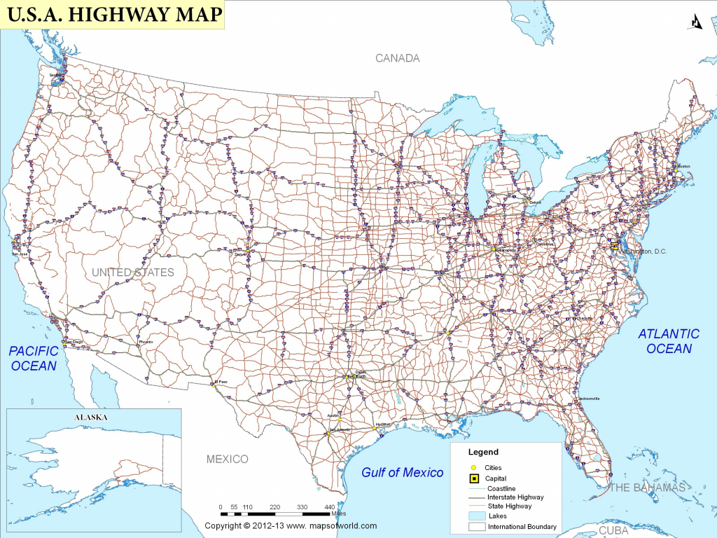 Us States And Major Cities Map Usa Map Save Us Map Showing Major with Road Map Of The United States With Major Cities