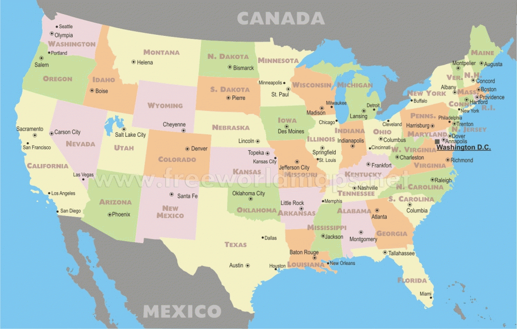 Us States With Capitals Map Maps Of The United Usa State And Major regarding Map Usa States Major Cities