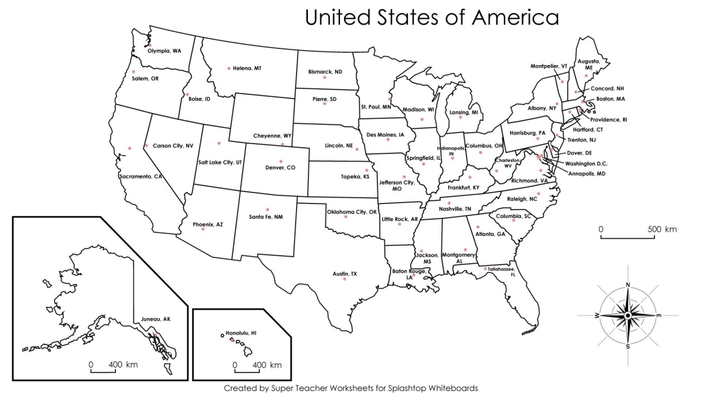 Us States With Capitals Map State Capitals 760 Best The Us Map throughout Us Map States And Capitals List