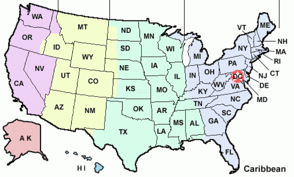 Us Time Zones - Timezones In The United States throughout Map Of Time Zones In United States