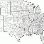 Usa County Map With County Borders Intended For United States County Map