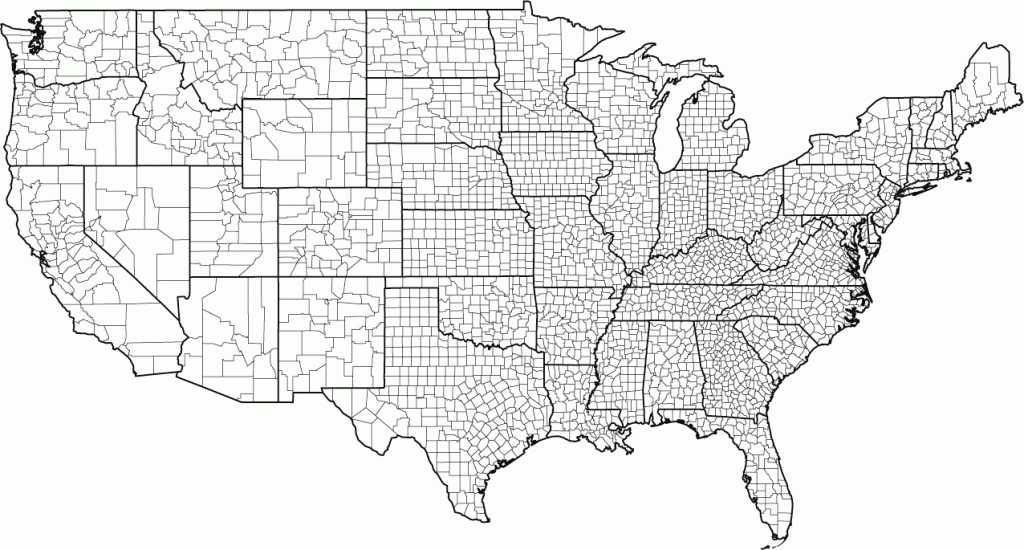 Usa County Map With County Borders with Map Of Us Counties By State