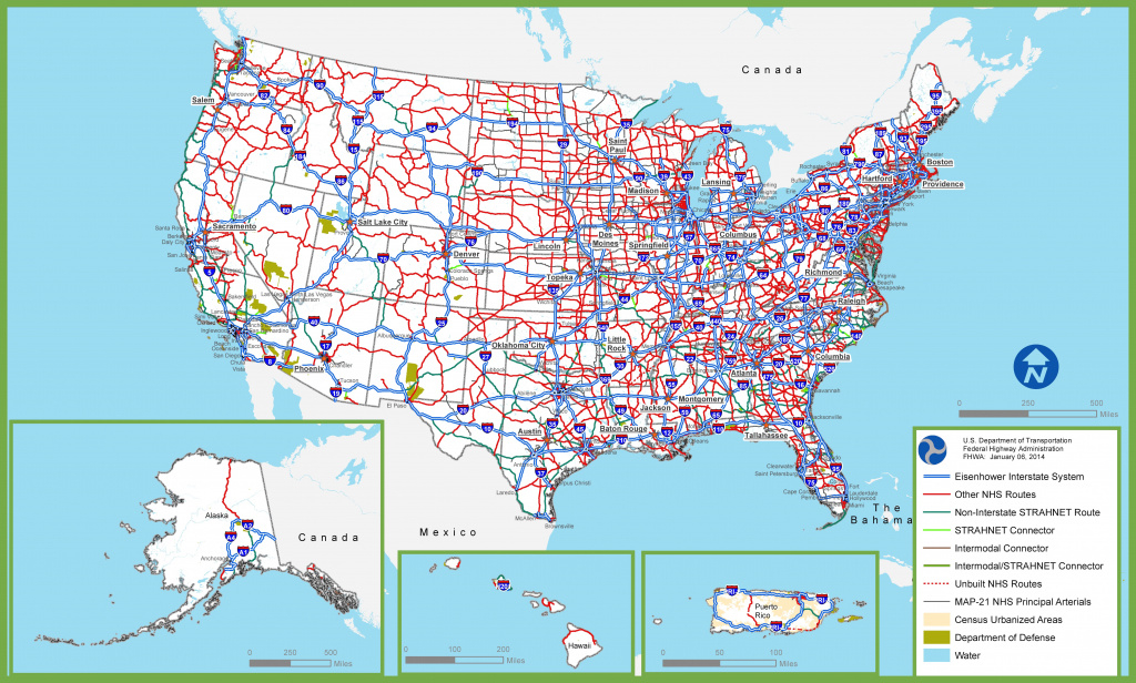 Usa Highway Map in Us Highway Maps With States And Cities