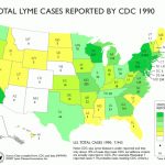 Usa Lyme Disease Maps, 1990 And 2012 – The Lyme Chronicles Intended For Lyme Disease By State Map