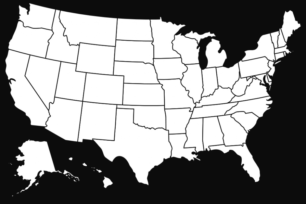 Us State Map Without Names