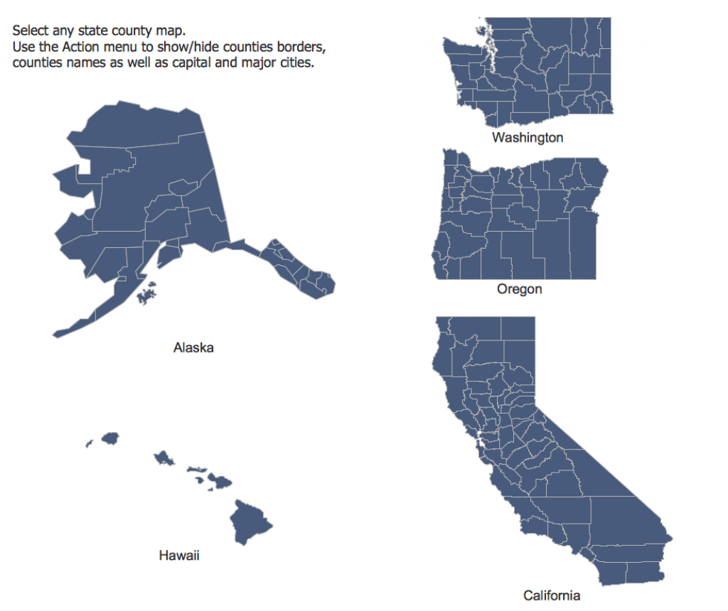 Usa Maps. Design Elements — Pacific States | Maps - Usa Maps | Pinterest in Pacific States Map