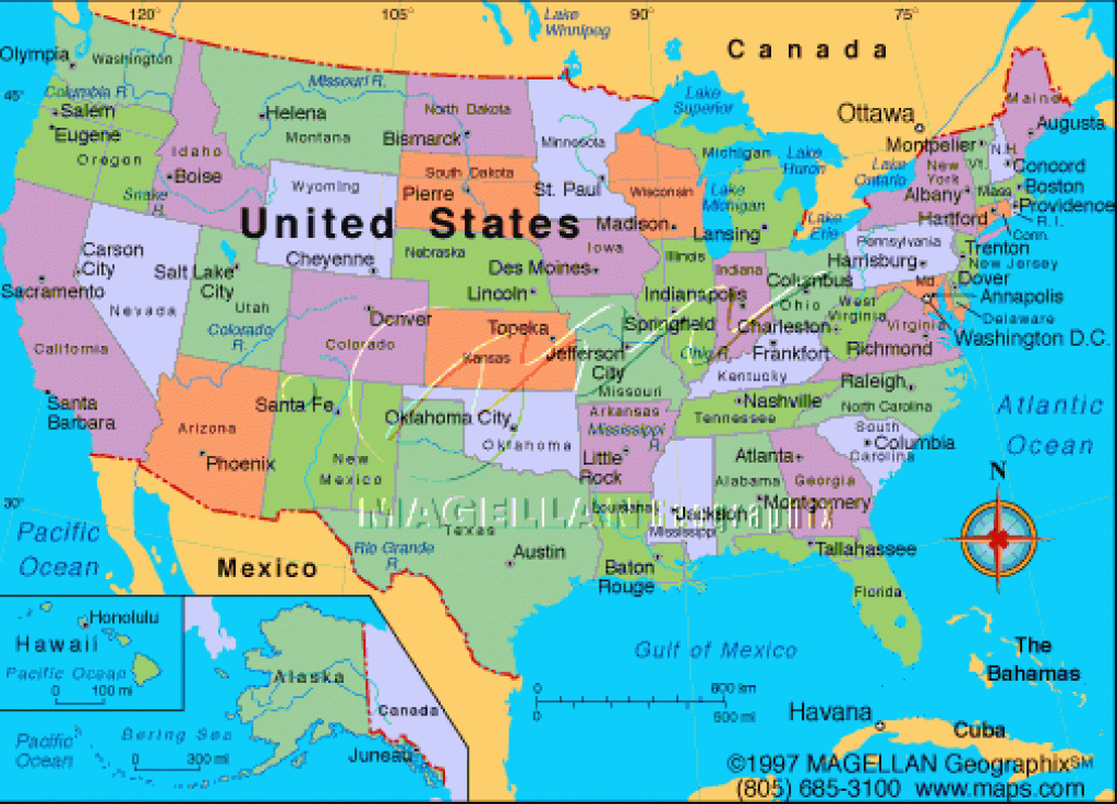 Usa Maps States And Cities And Travel Information | Download Free intended for Usa Map With States And Cities