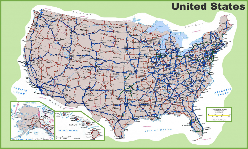 Usa Road Map with regard to Us Highway Maps With States And Cities