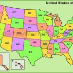 Usa State Abbreviations Map For Us Map With State Abbreviations