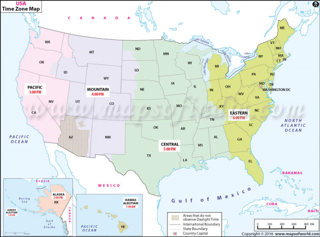 Usa Time Zone Map, Current Local Time In Usa with United States Of America Time Zone Map
