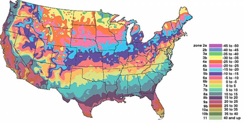 Usda Climate Zones Map throughout Map Of Planting Zones In United States