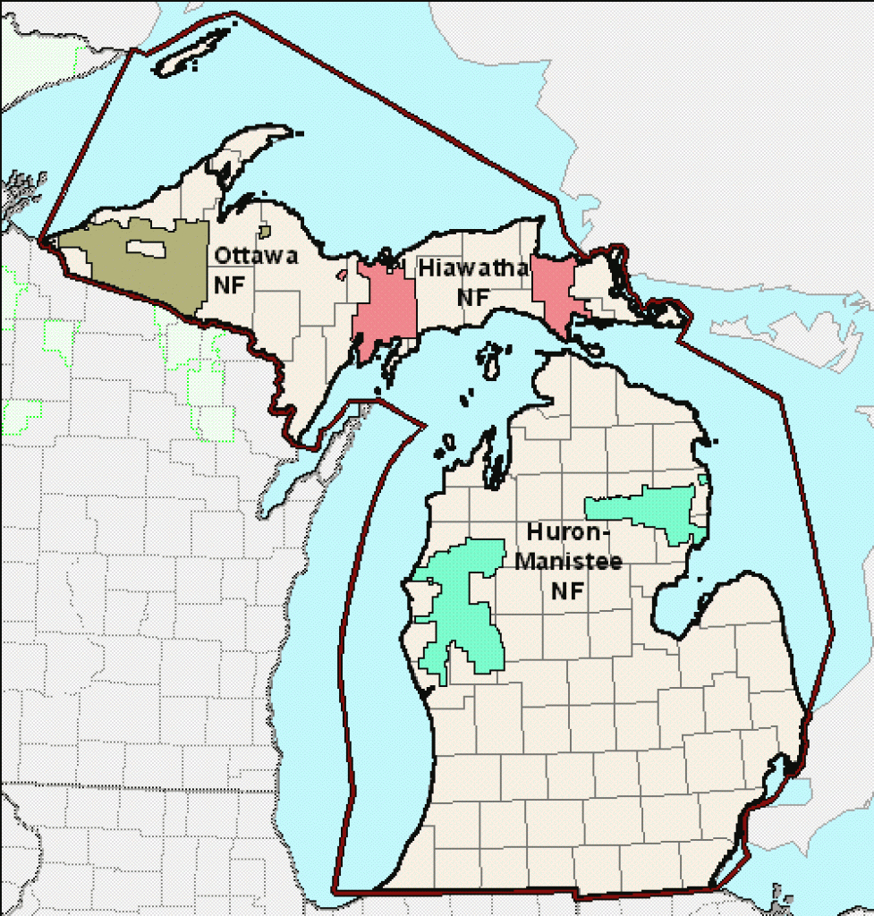 Usda Forest Service - Sopa - Michigan in Michigan State Forest Map