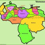 Venezuela States Map Within Map Of Venezuela States And Cities