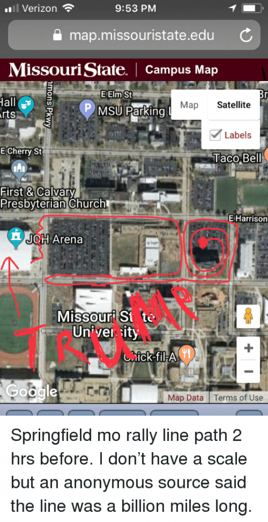 Verizon 953 Pm Mapmissouristateedu C Missouri State Campus Map P Msu with Missouri State Parking Map