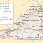 Virginia Highway Map Regarding Virginia State Map Printable