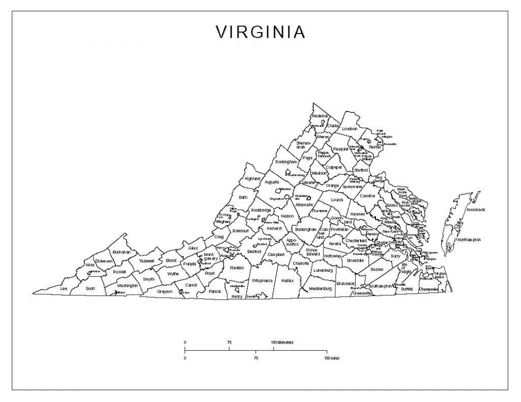 Virginia Labeled Map within Virginia State Map Printable