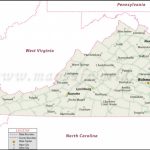 Virginia State Map In Map Of Virginia And Surrounding States