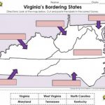 Virginia's Bordering States   Cut And Paste Activity   King Virtue's Intended For Map Of Virginia And Surrounding States