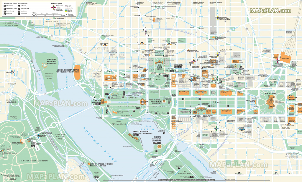 Washington Dc Maps - Top Tourist Attractions - Free, Printable City throughout Map Of Washington Dc And Surrounding States