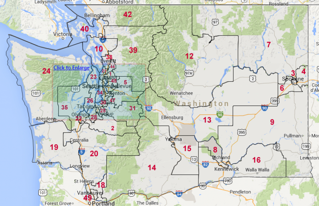 Washington Legislative District Map – Bnhspine inside Wa State Congressional Districts Map 2014