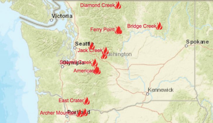 Fires In Washington State 2017 Map