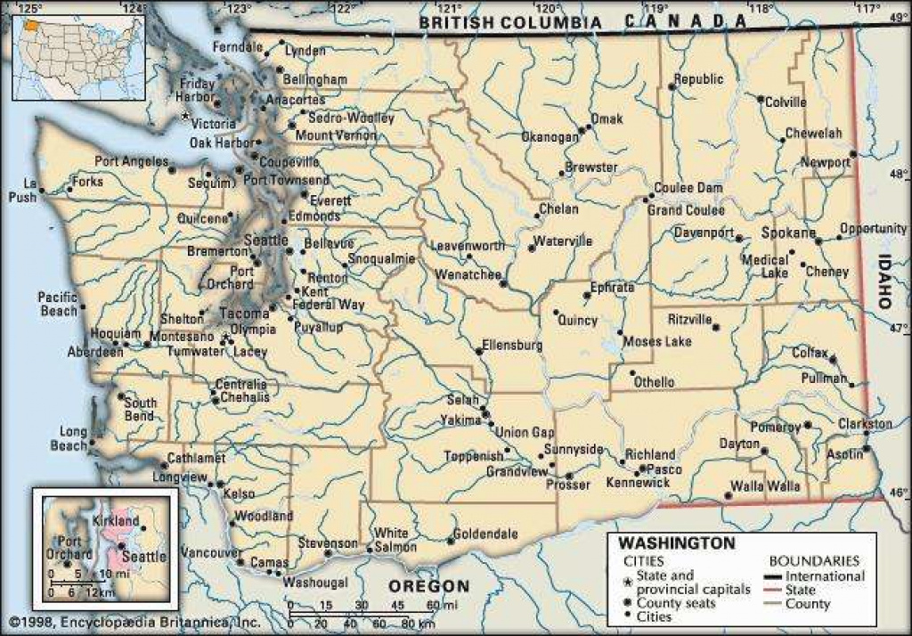 Washington | State Capital, Map, History, Cities, &amp;amp; Facts inside Physical Map Of Washington State