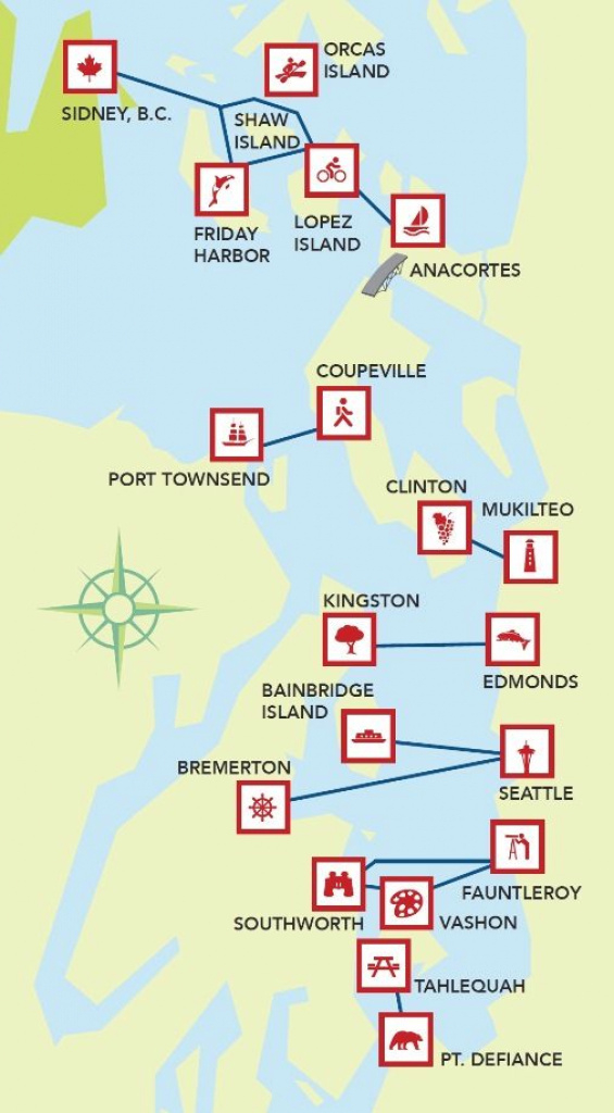 Washington State Ferries - Go Somewhere Map | Local Adventures for Washington State Ferries Map
