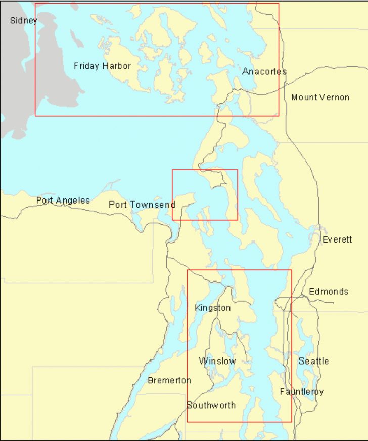 Washington State Ferries Map