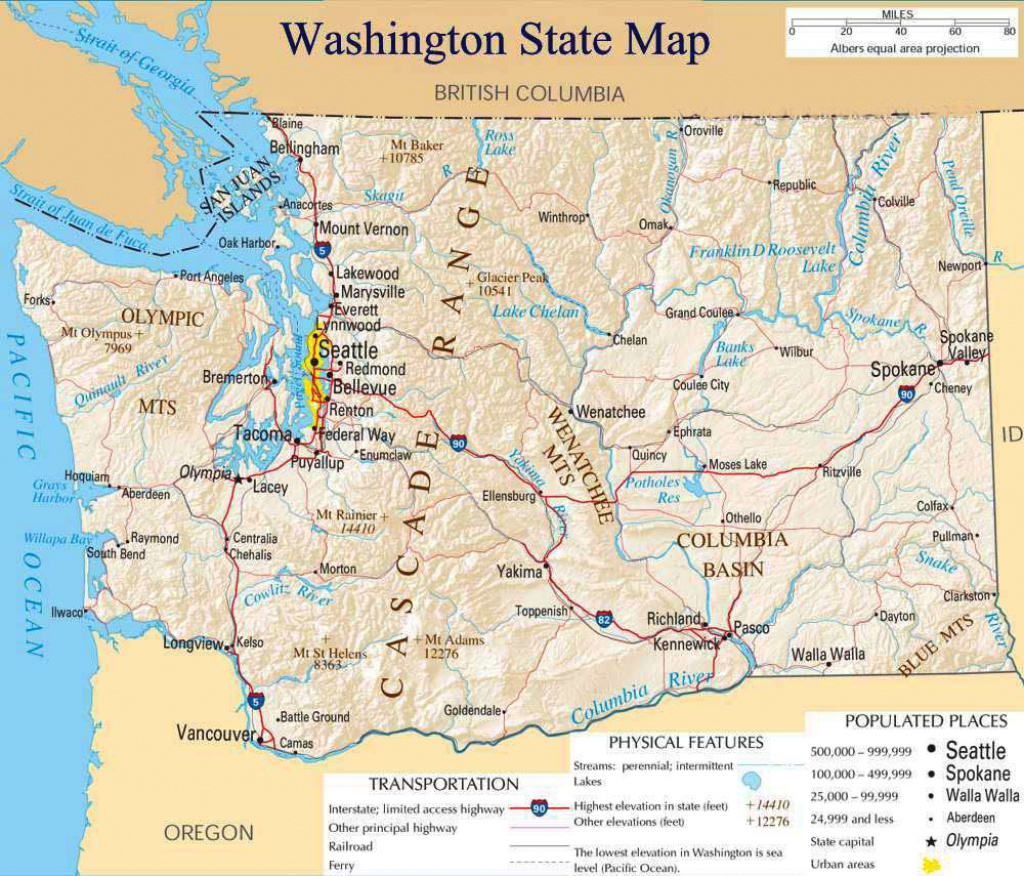 Washington State Maps Cities And Travel Information | Download Free for Printable Map Of Washington State