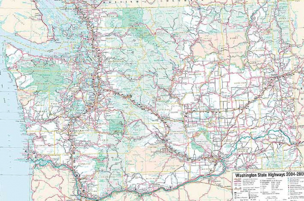 Washington State Road Map regarding Washington State Road Map Printable