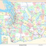 Washington State Zipcode Laminated Wall Map | Ebay Within Washington State Zip Code Map