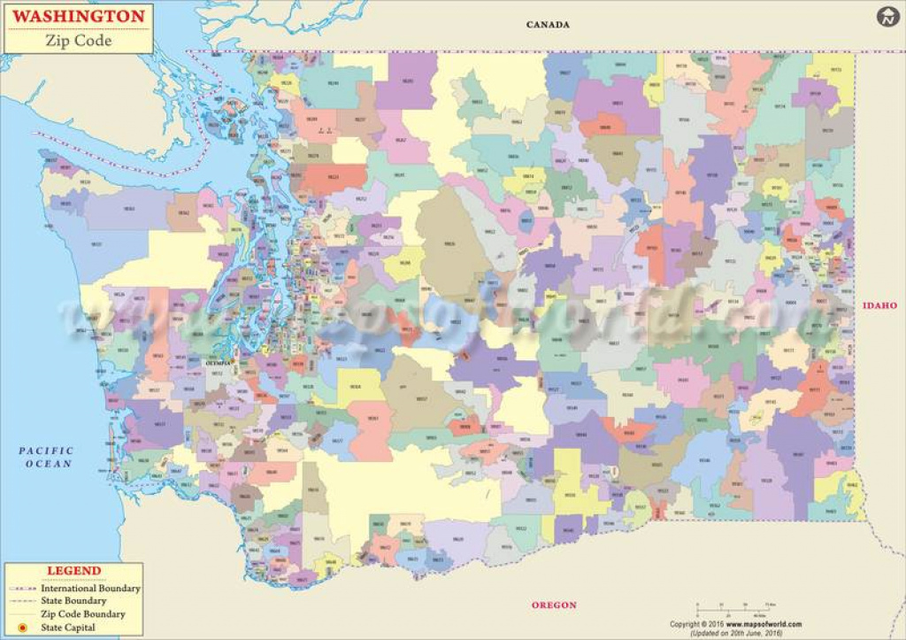 Washington Zip Code Map, Washington Postal Code throughout Zip Code Maps By State