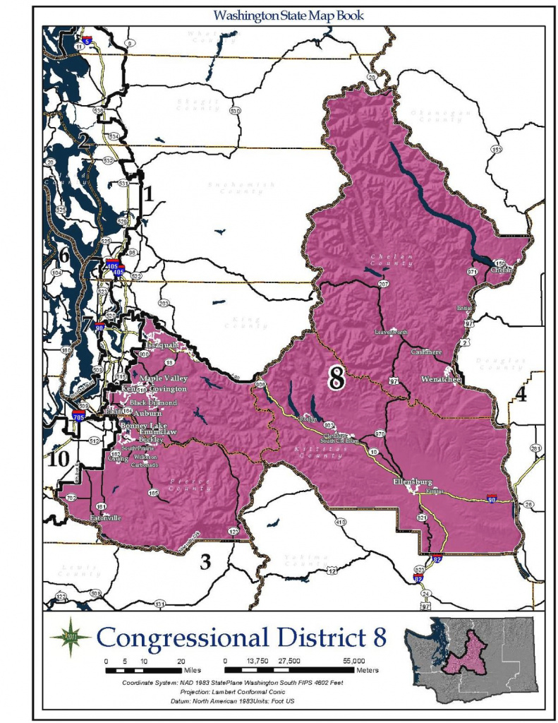 Washington&amp;#039;s 8Th Congressional District - Wikipedia within Wa State Congressional Districts Map 2014