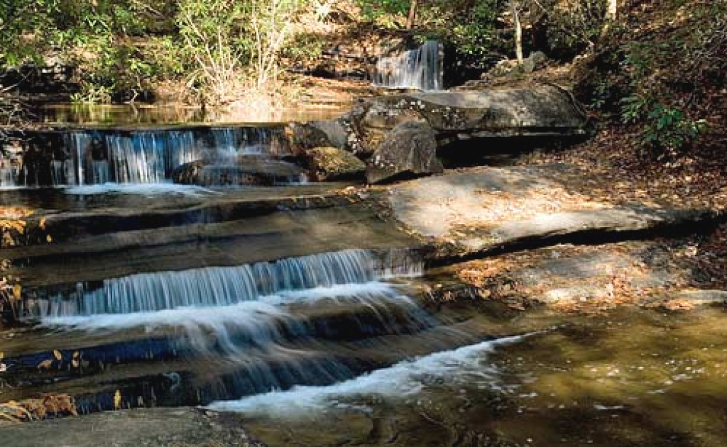 Waterfalls In Table Rock State Park South Carolina with regard to Table Rock State Park Map