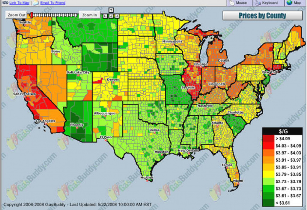 Website Maps Gas Prices, Makes You Jealous Of Wyoming | Wired intended for Gas Prices Per State Map