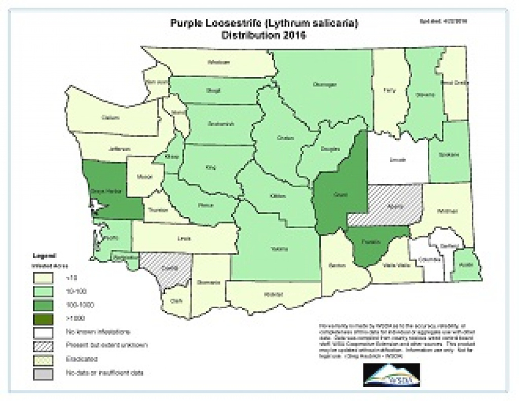 Weed Distribution Maps for Washington State Tribes Map