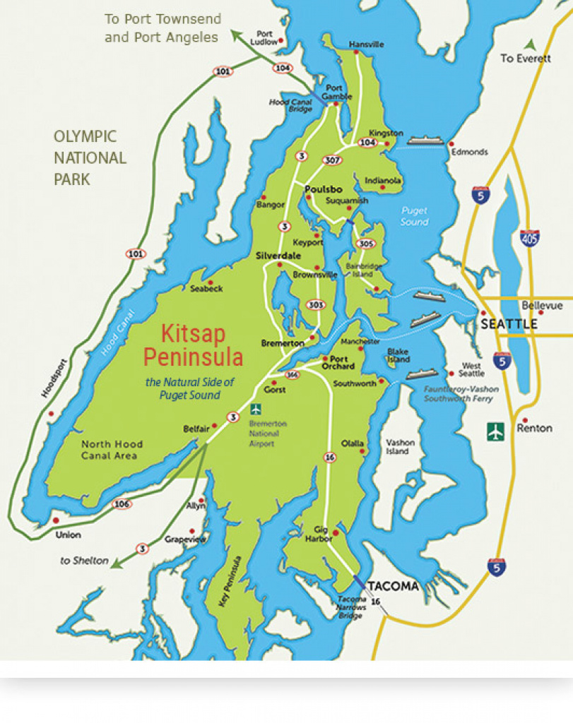 Welcome To The Kitsap Peninsula, Washington Visit Kitsap Peninsula with Washington State Ferries Map
