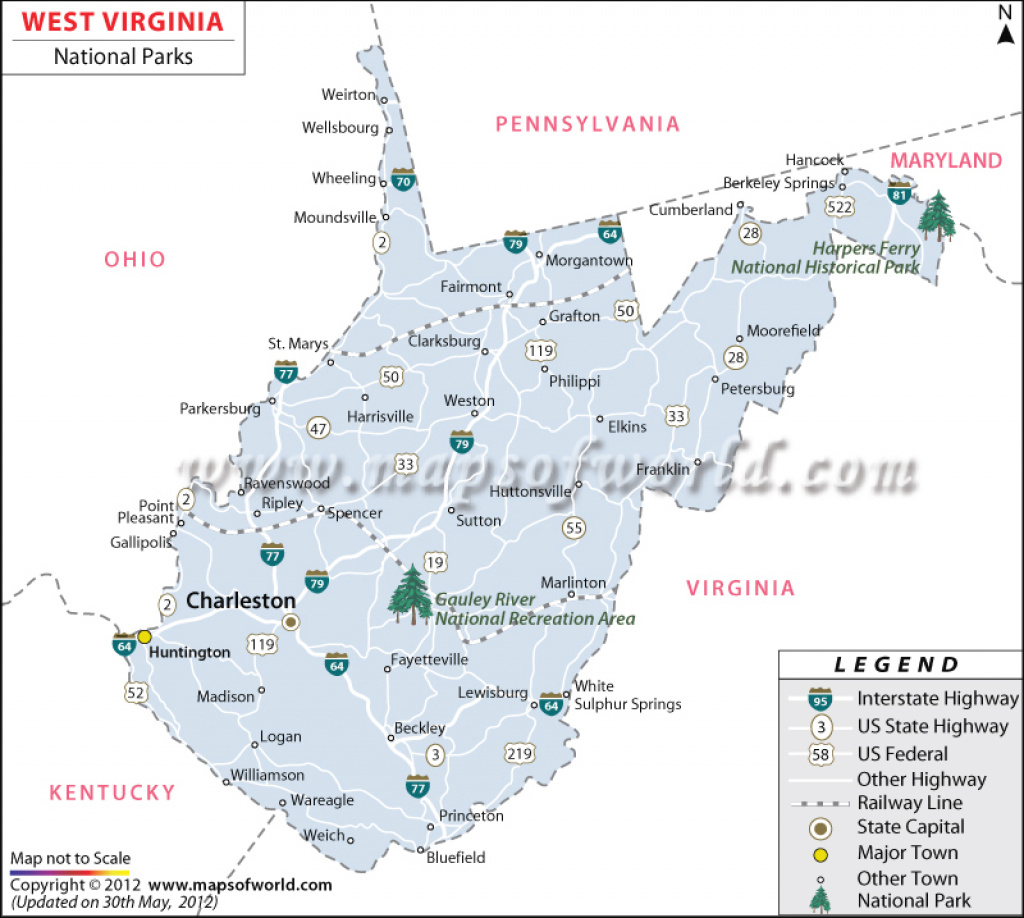 West Virginia National Parks Map throughout West Virginia State Parks Map