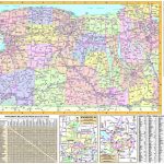 Western New York State Wall Map   Maps Throughout New York State Map With Cities And Towns