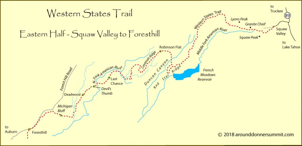 Western States Trail pertaining to Western States 100 Course Map