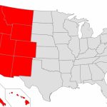 Western United States   Wikipedia Intended For United States Map Divided Into 5 Regions