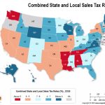 What Is The Combined State And Local Sales Tax Rate In Each Us State Pertaining To Sales Tax By State Map