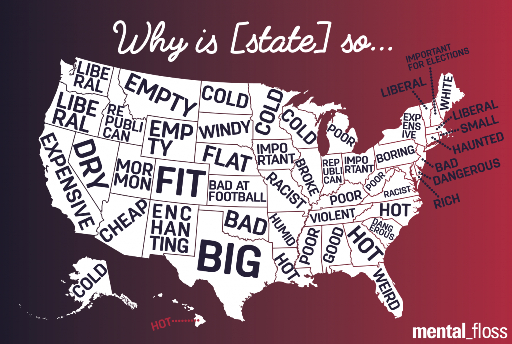 What People Think Of Your State, According To Google | Mental Floss in States Ive Been To Map