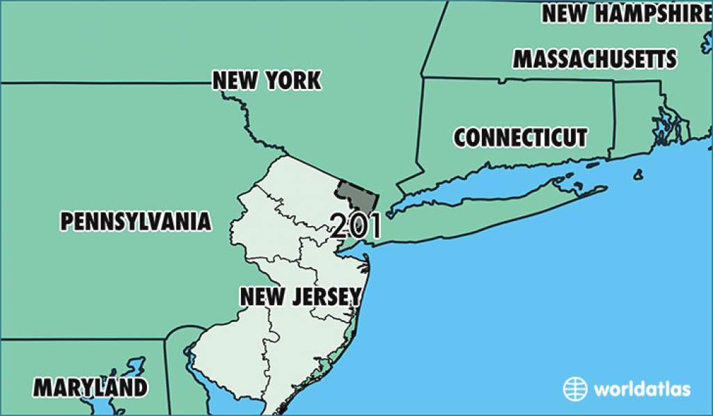 Where Is Area Code 201 / Map Of Area Code 201 / Jersey City, Nj Area intended for Map Of New Jersey And Surrounding States