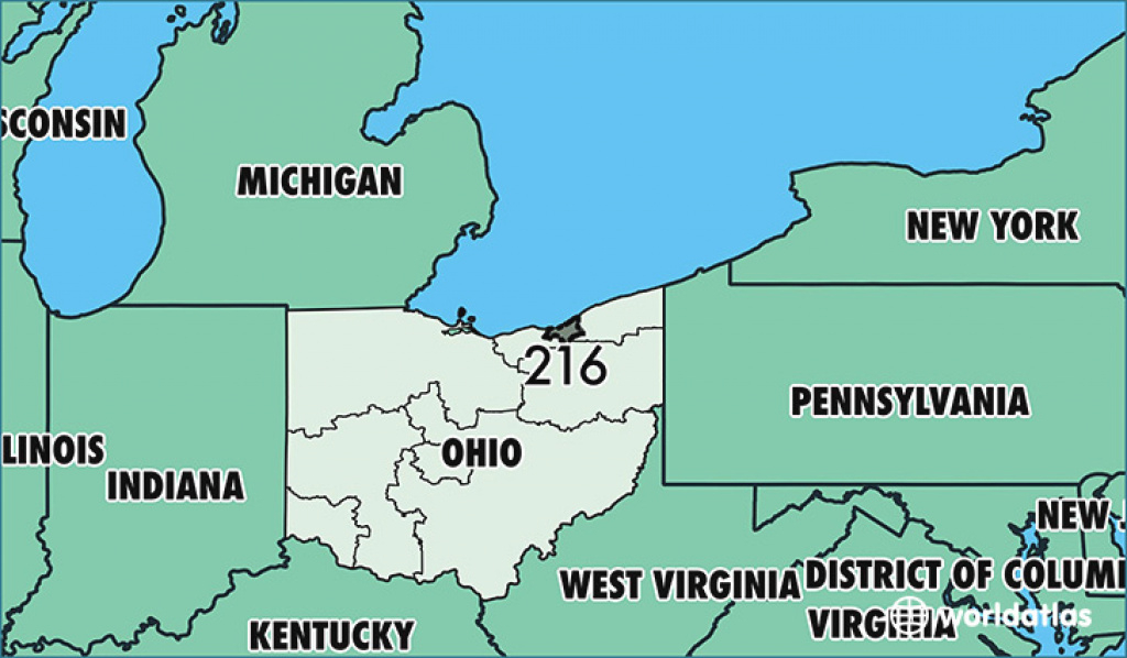 Where Is Area Code 216 / Map Of Area Code 216 / Cleveland, Oh Area Code in Map Of Ohio And Surrounding States