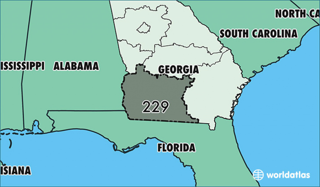 Where Is Area Code 229 / Map Of Area Code 229 / Albany, Ga Area Code throughout Map Of Georgia And Surrounding States