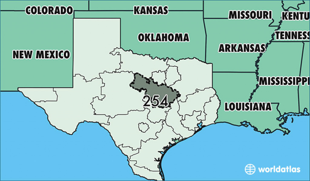 Where Is Area Code 254 / Map Of Area Code 254 / Waco, Tx Area Code for Map Of Texas And Surrounding States