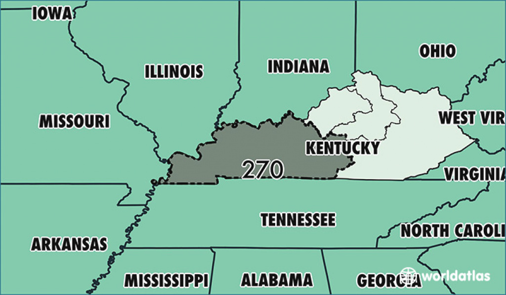 Where Is Area Code 270 / Map Of Area Code 270 / Bowling Green, Ky pertaining to Map Of Kentucky And Surrounding States