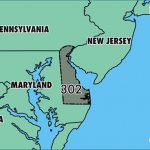 Where Is Area Code 302 / Map Of Area Code 302 / Wilmington, De Area Code For Map Of Delaware And Surrounding States