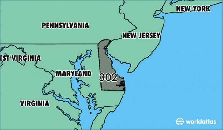Where Is Area Code 302 / Map Of Area Code 302 / Wilmington, De Area ...